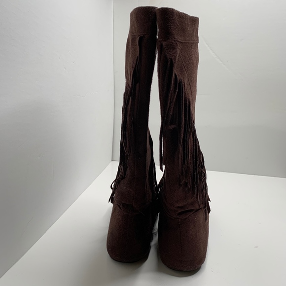 Rue 21 | Brown Fringed Boho Boots size 7 - Picture 5 of 7